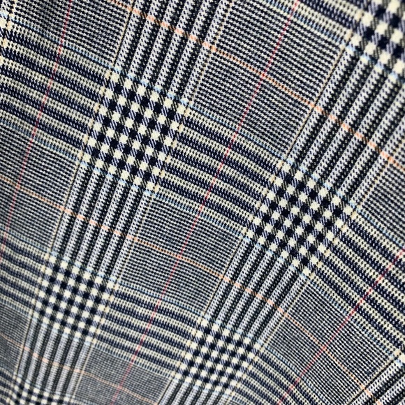 Viyella London Flannel Button Down Shirt Lg Houndstooth Plaid Cotton Wool - Picture 8 of 10